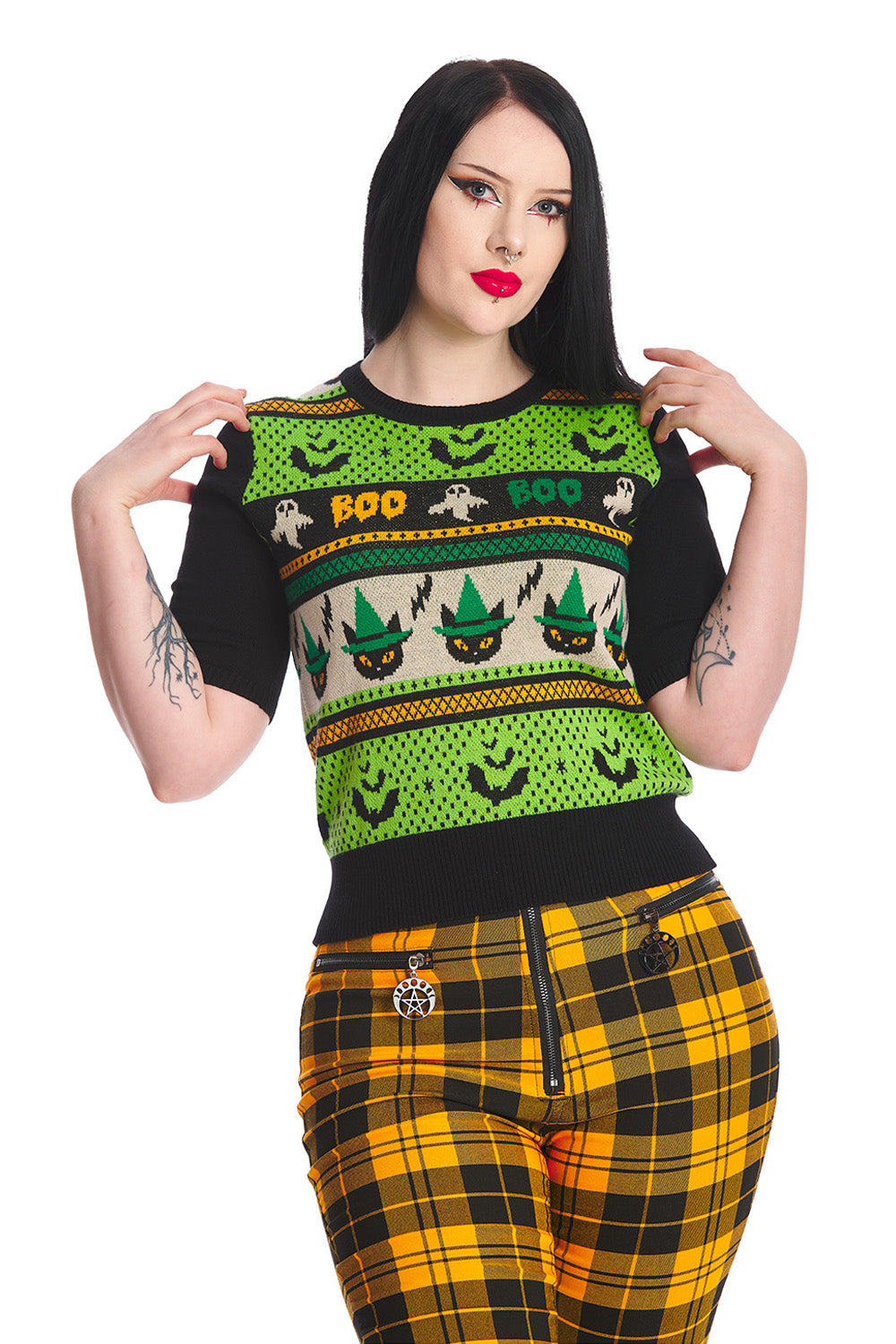 Black Spooky Boo Jumper