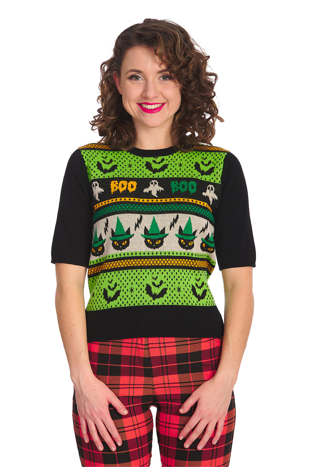 Black Spooky Boo Jumper