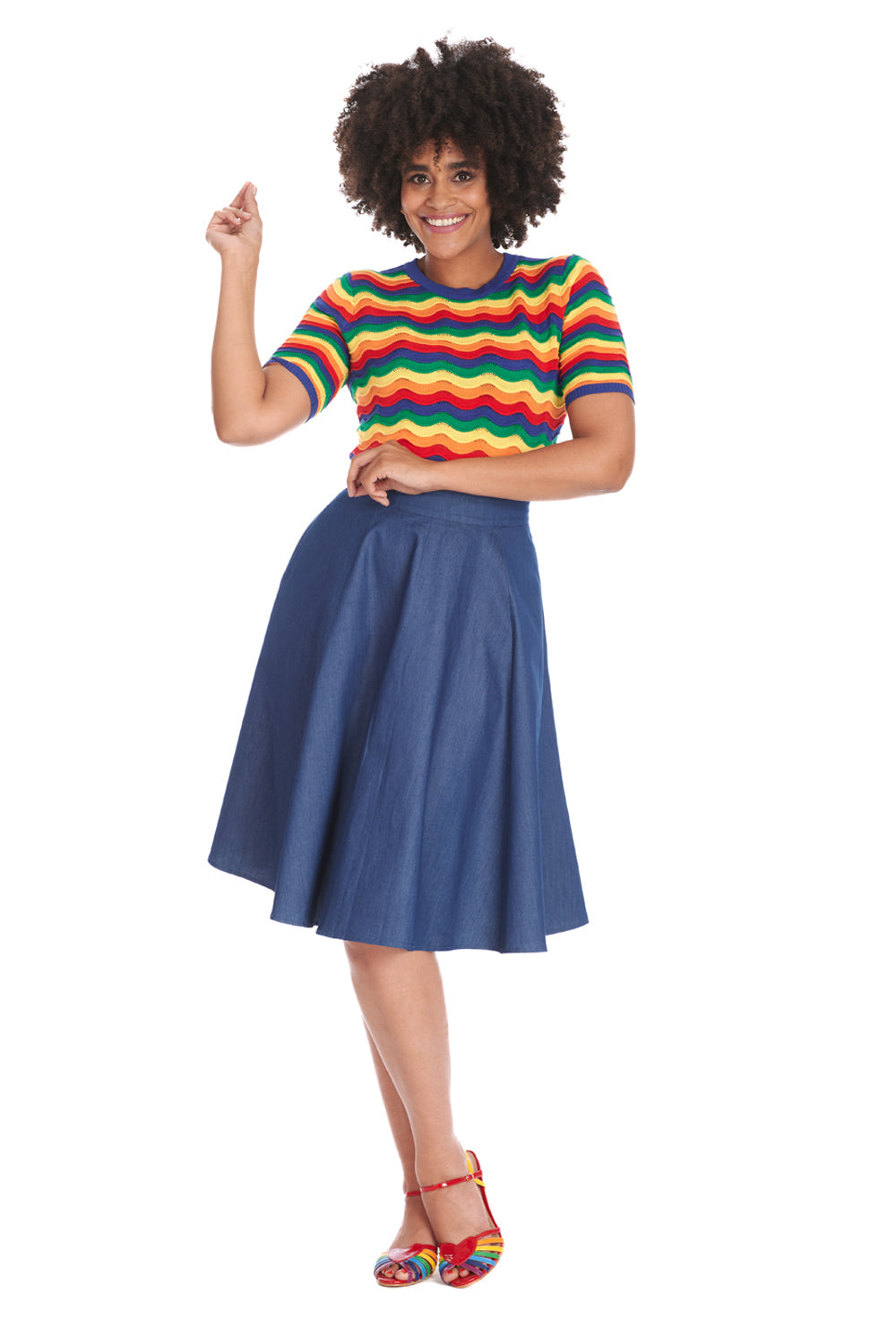 Multicolor Rainbow Waves Jumper