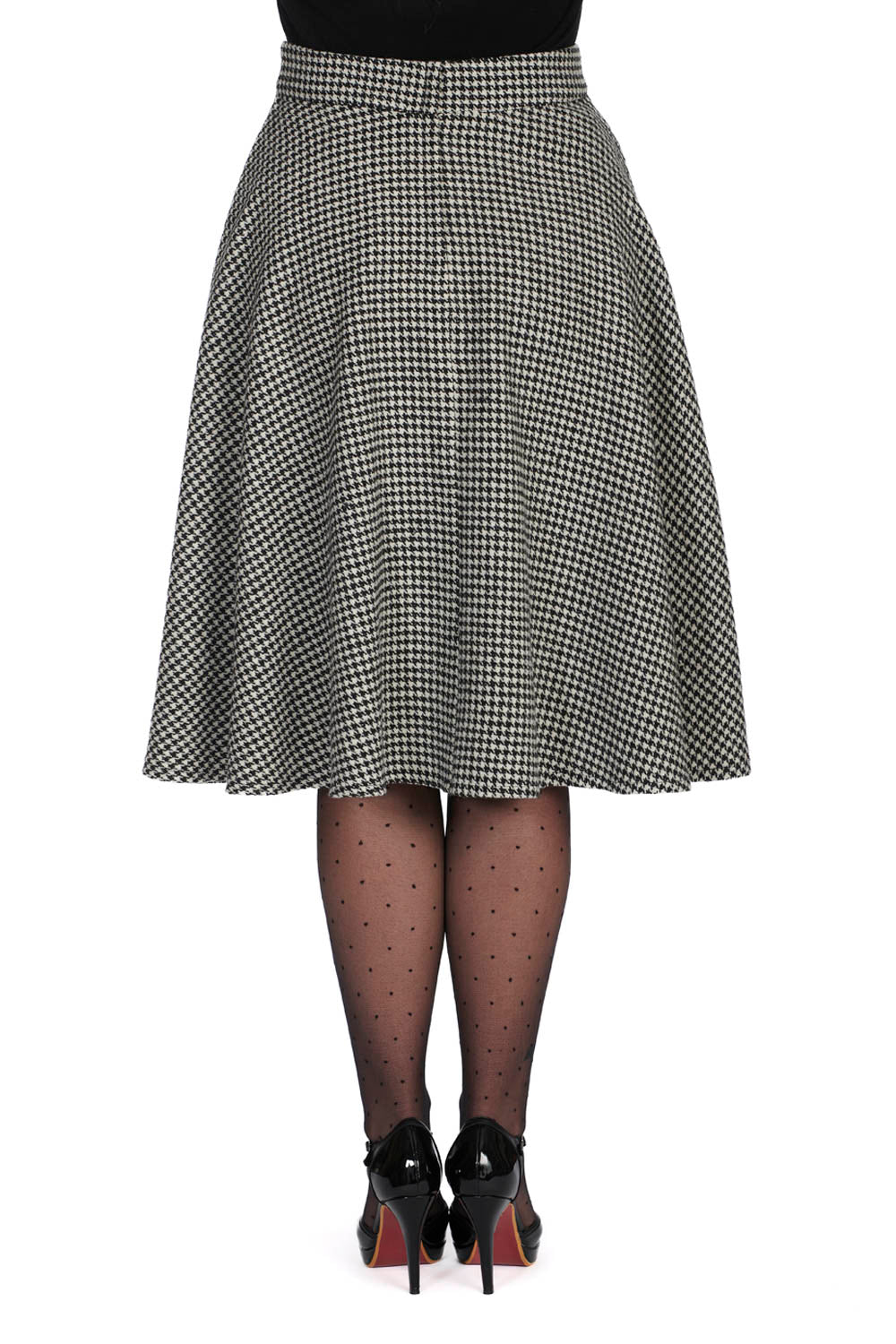 Florence Houndstooth Swing Skirt
