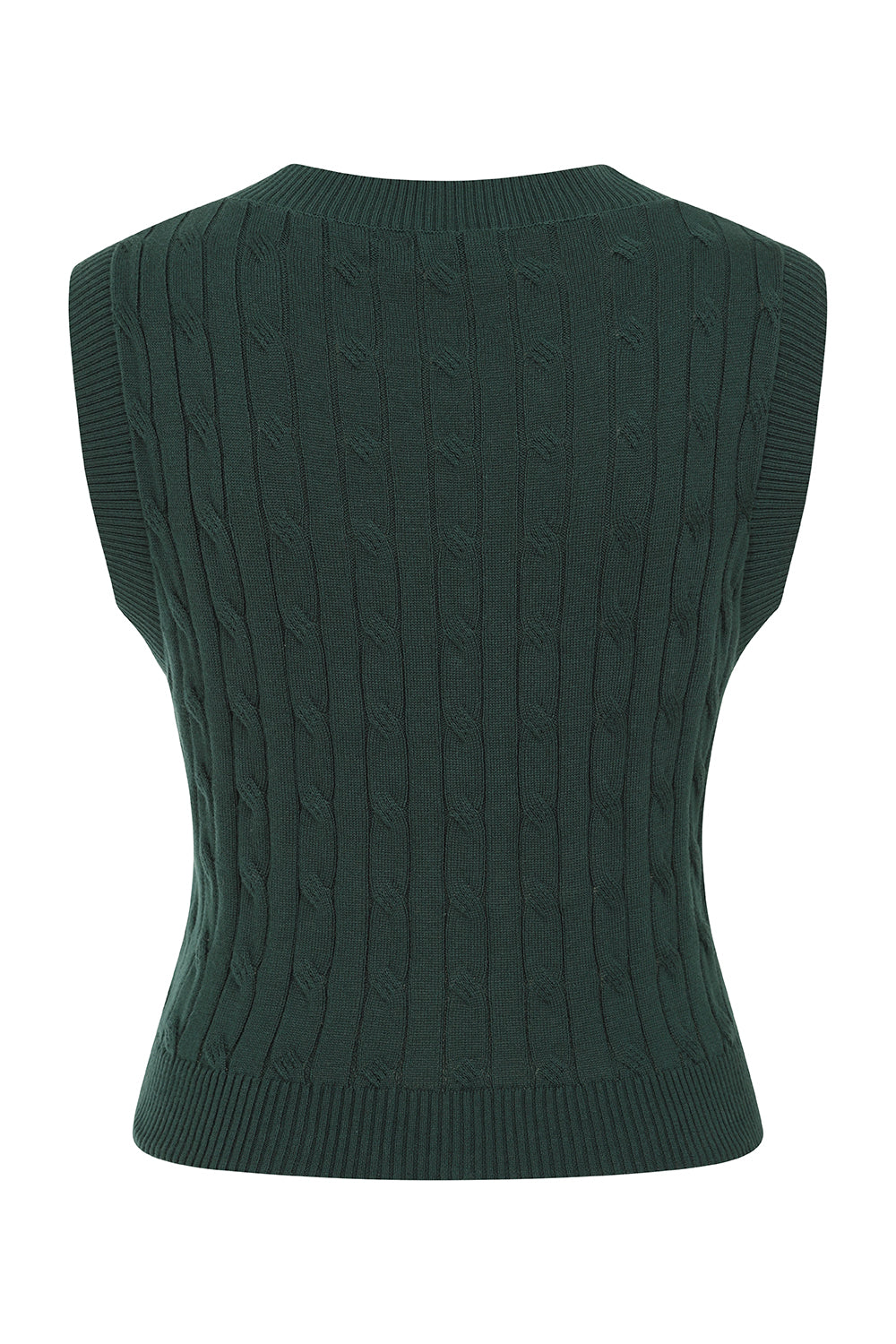 Green Olive Knitted Waistcoat
