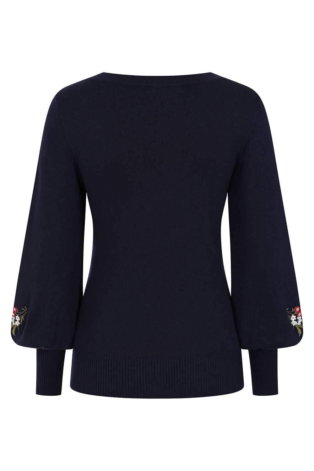 Navy Carla Romantic Floral Jumper