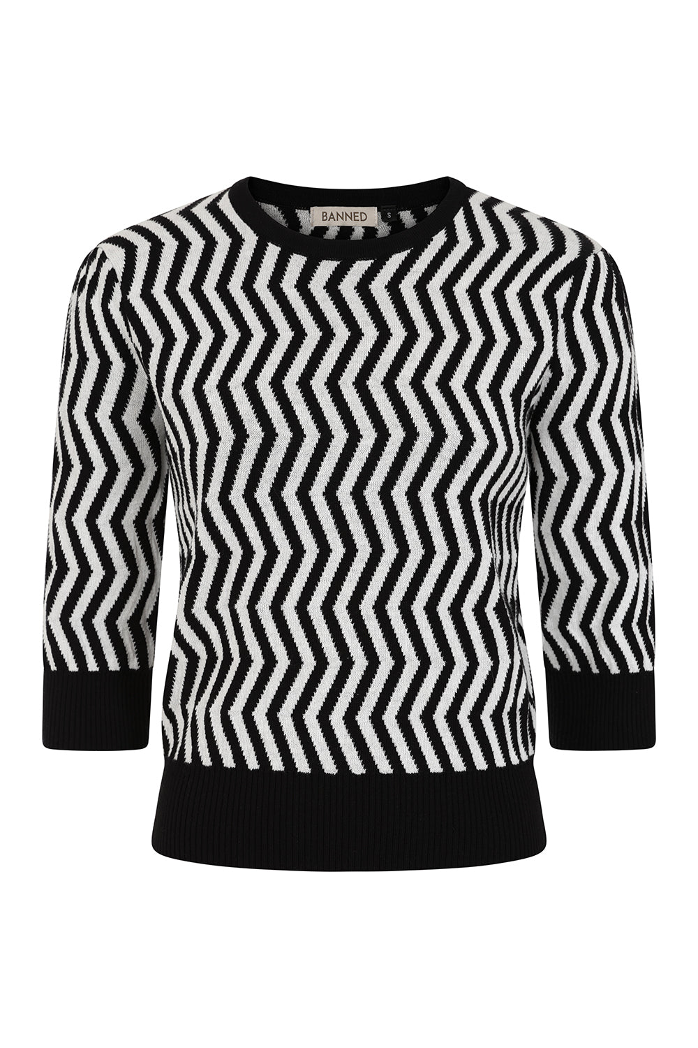 Black & White Lara Zig Zag Jumper