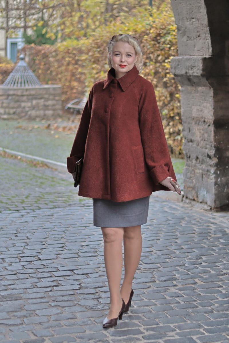 60s A Line Swing Coat