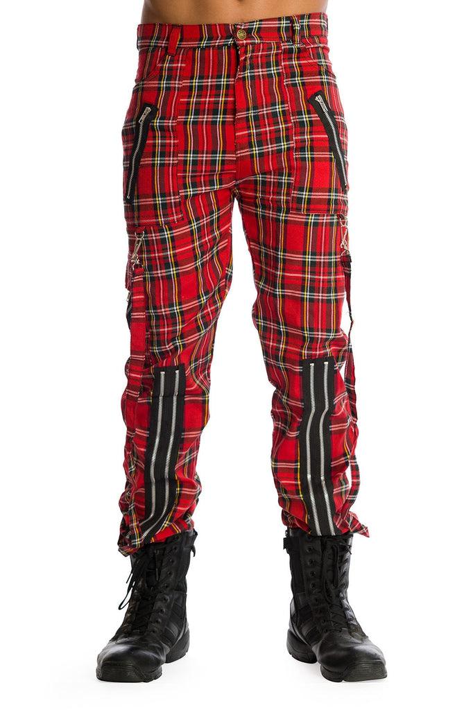 Avengence Check Trousers-Banned-Dark Fashion Clothing