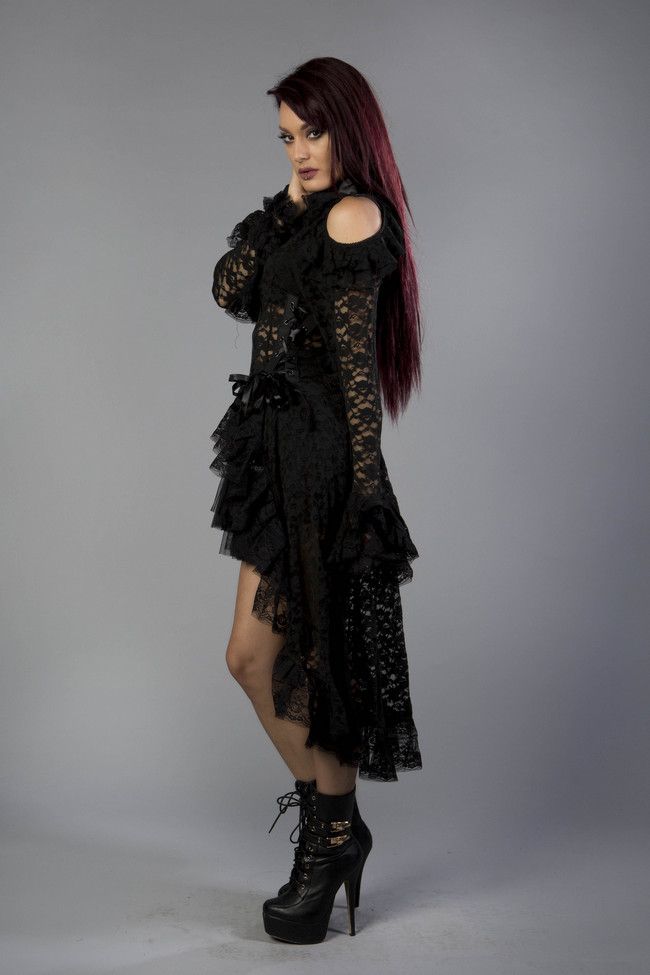 Diana Lace Jacket In Lace-Burleska-Dark Fashion Clothing