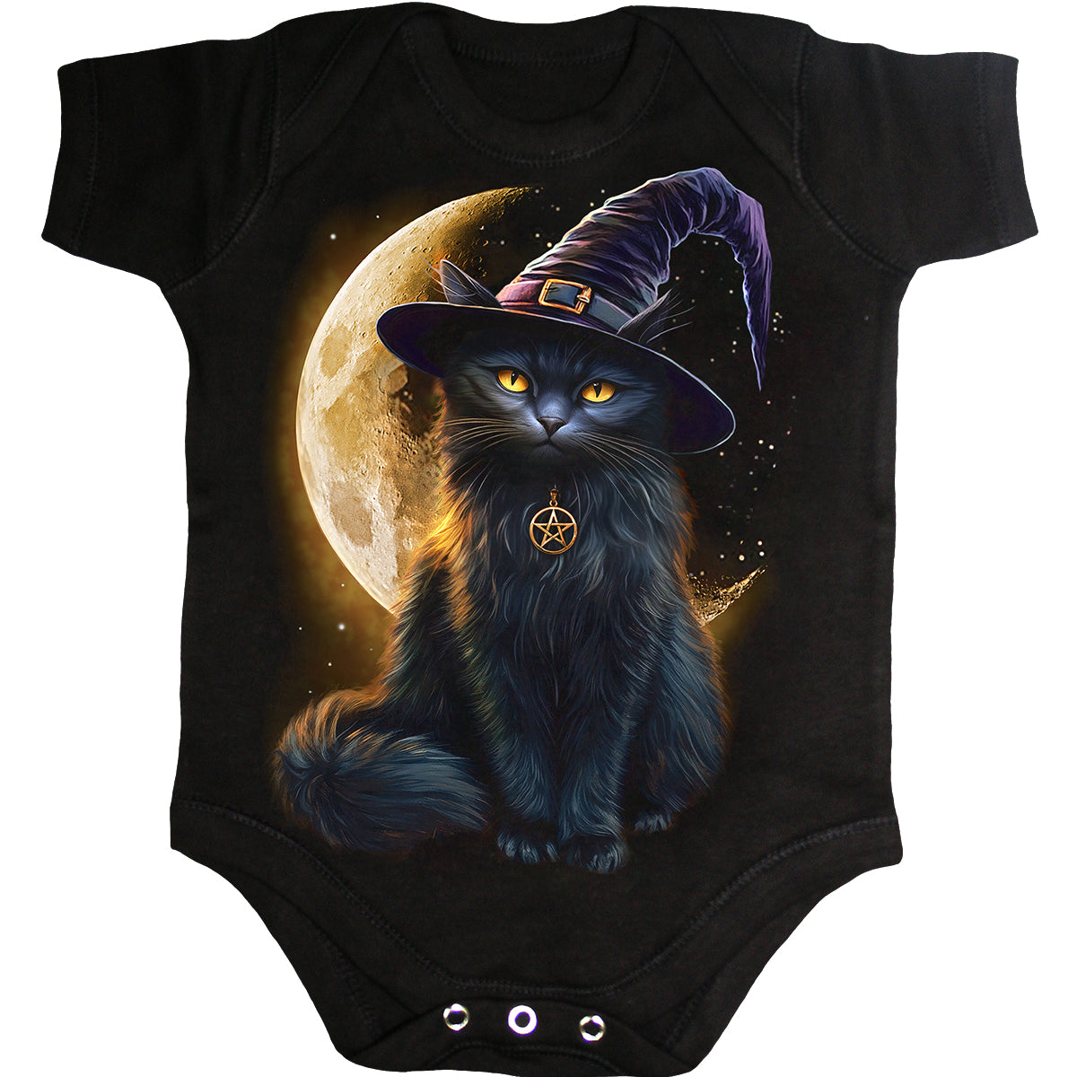 Familiar Magic - Baby Sleepsuit Black