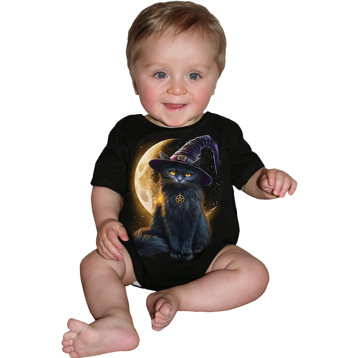 Familiar Magic - Baby Sleepsuit Black