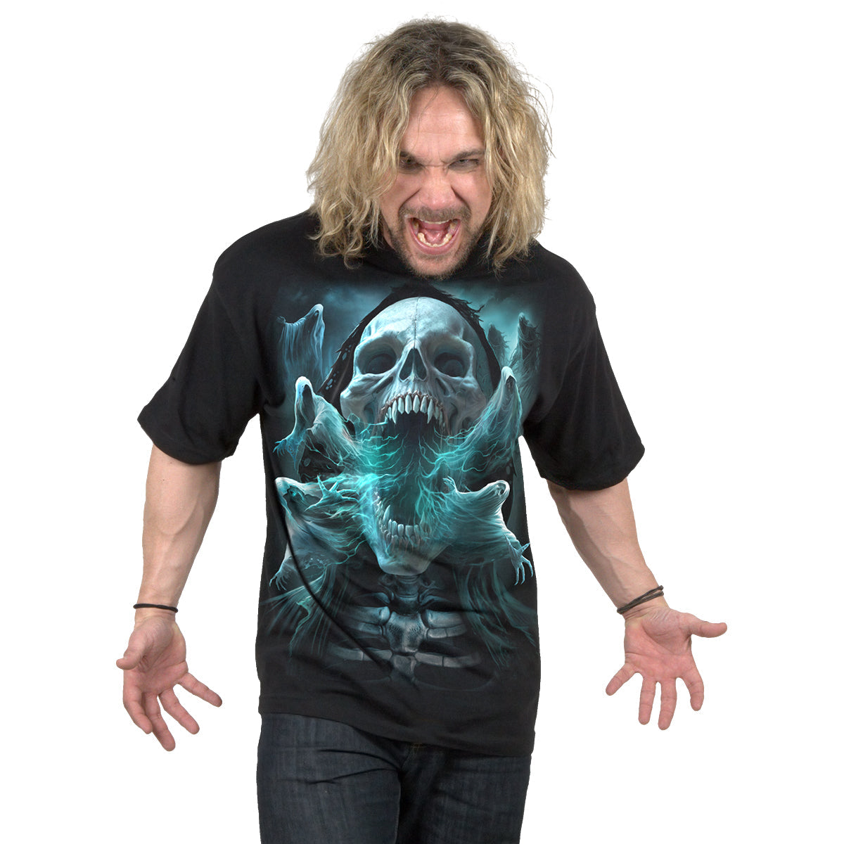 Ghost Skull - T-Shirt Black