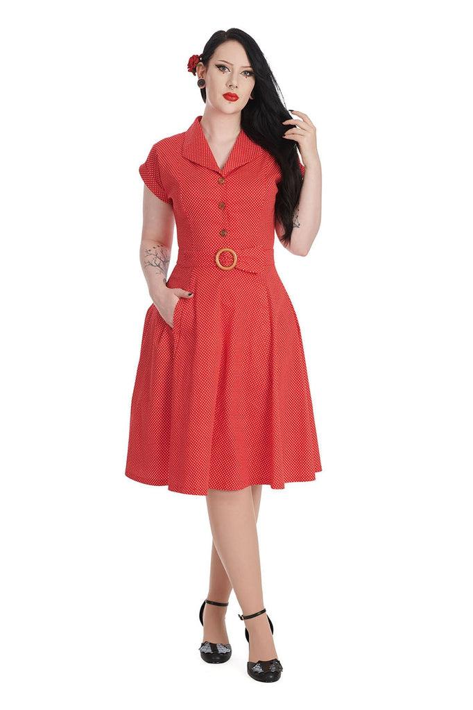 Polka Dot Dance Dress-Banned-Dark Fashion Clothing