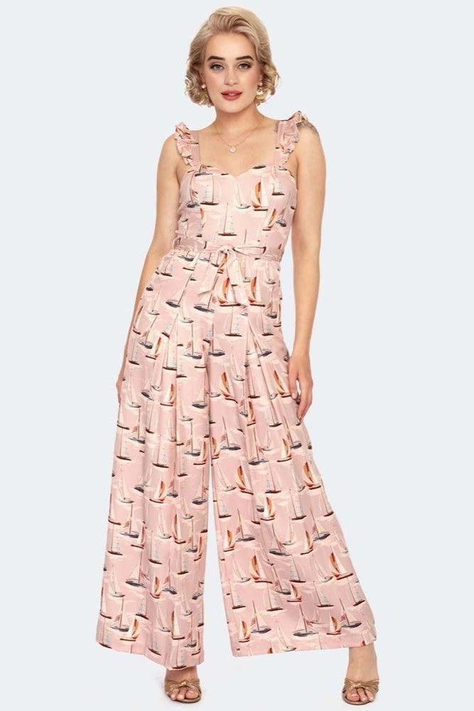 Sail Away Jumpsuit-Voodoo Vixen-Dark Fashion Clothing