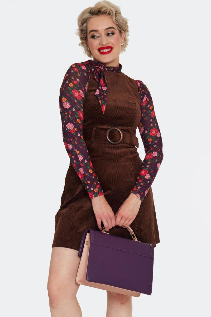 60s Heart Buckle Satchel Bag