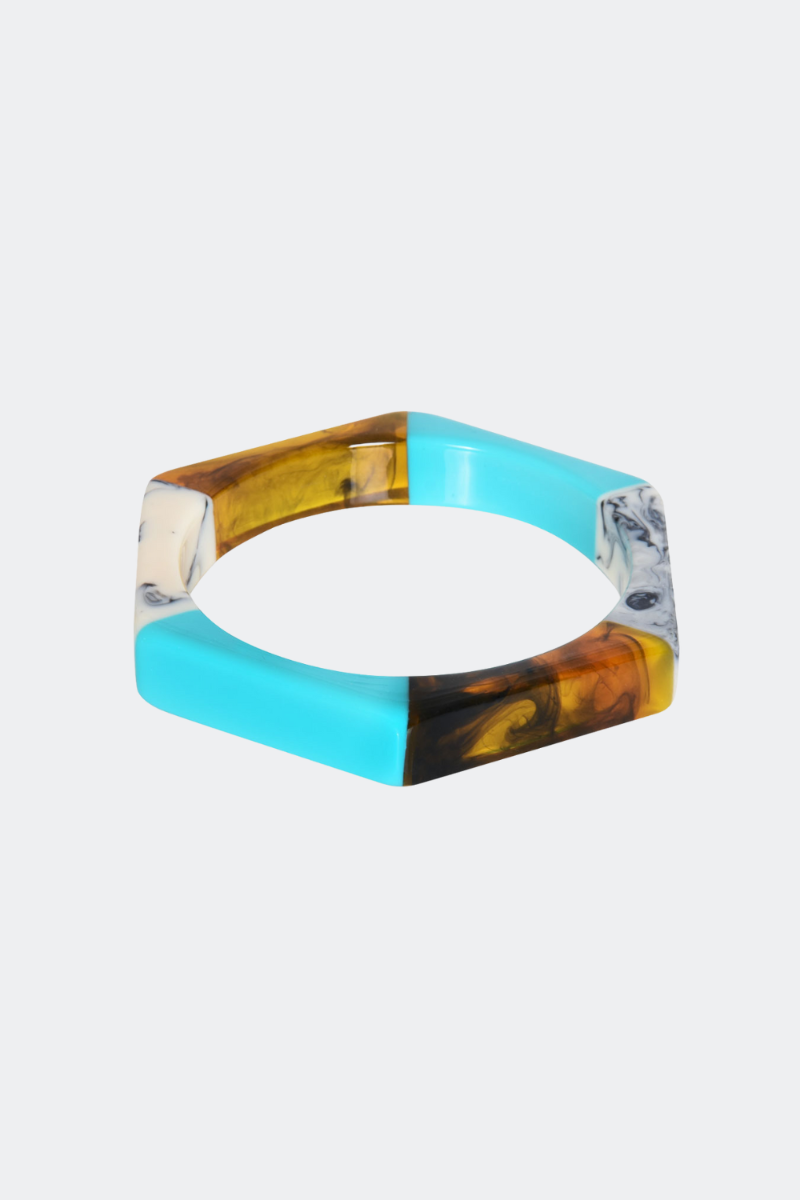 Turquoise Hexagon Bangle