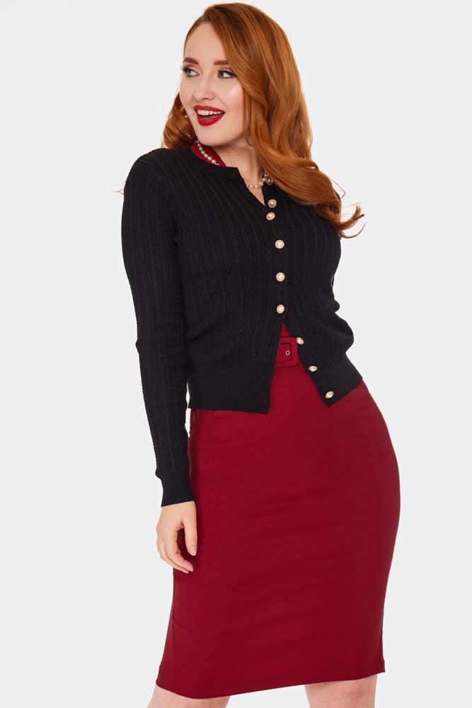 Pearl Button Textured Cardigan