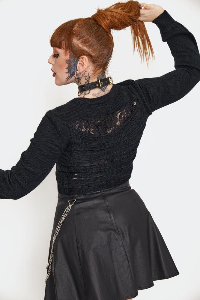 Ripped Back Detail Cardigan