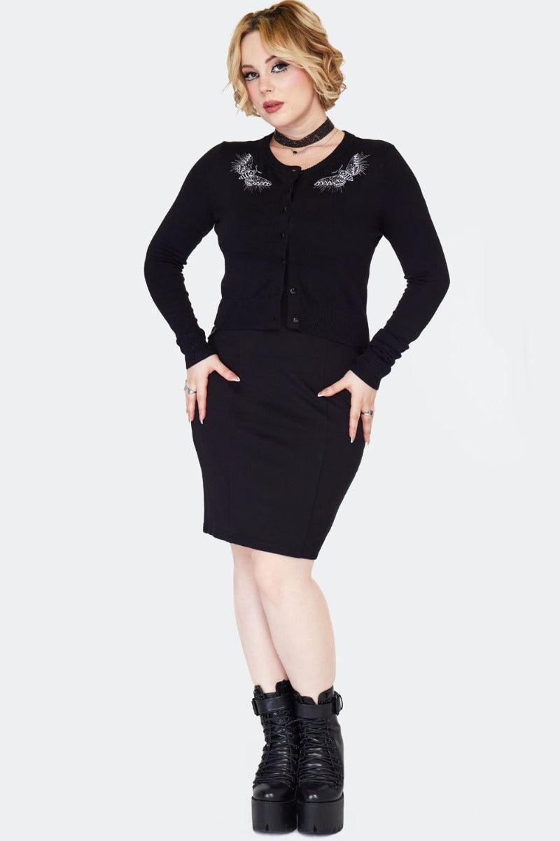 Night Moth Black Cardigan