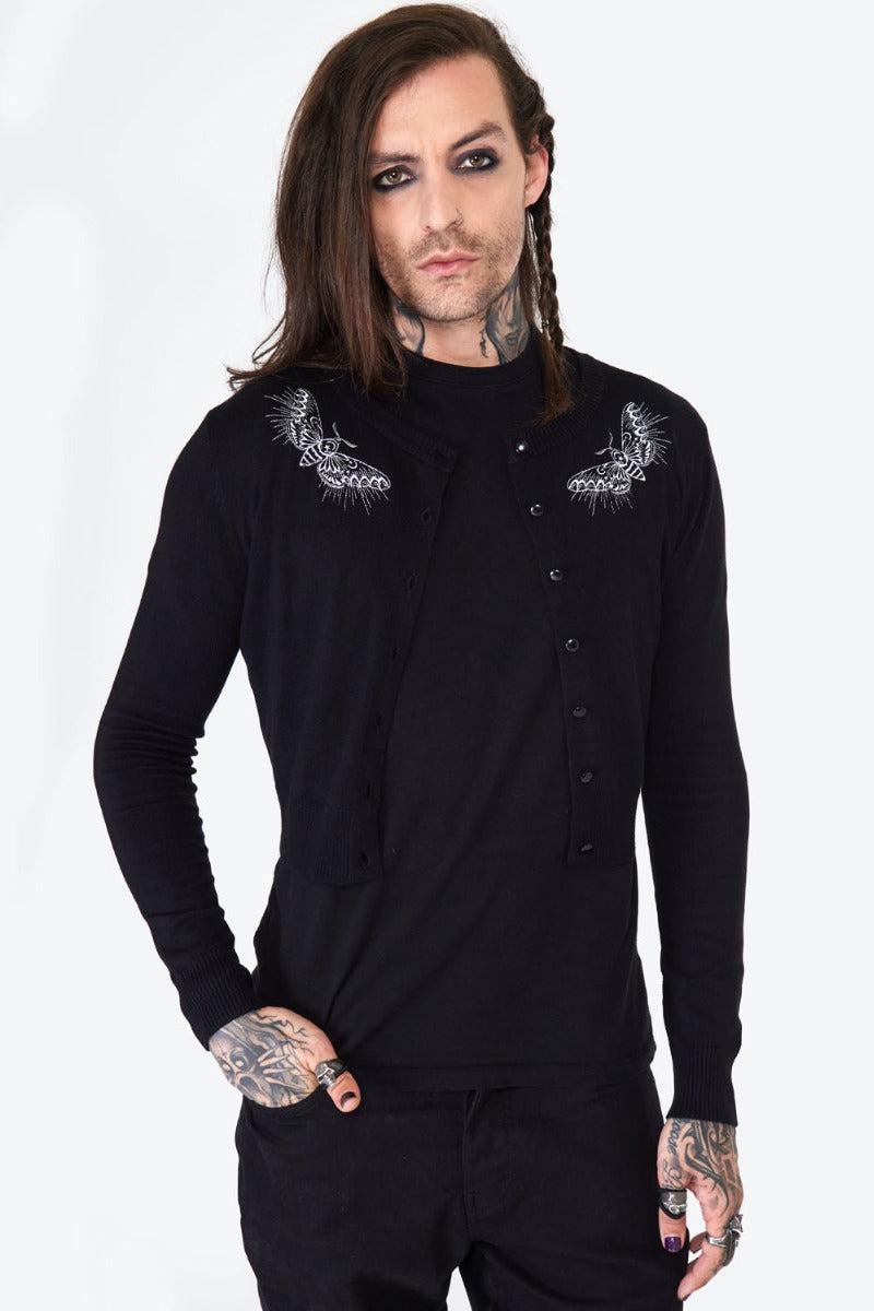 Night Moth Black Cardigan