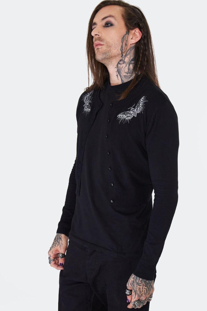 Night Moth Black Cardigan