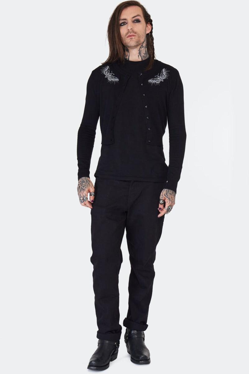 Night Moth Black Cardigan
