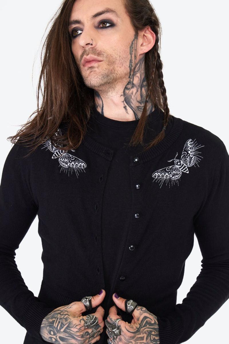 Night Moth Black Cardigan