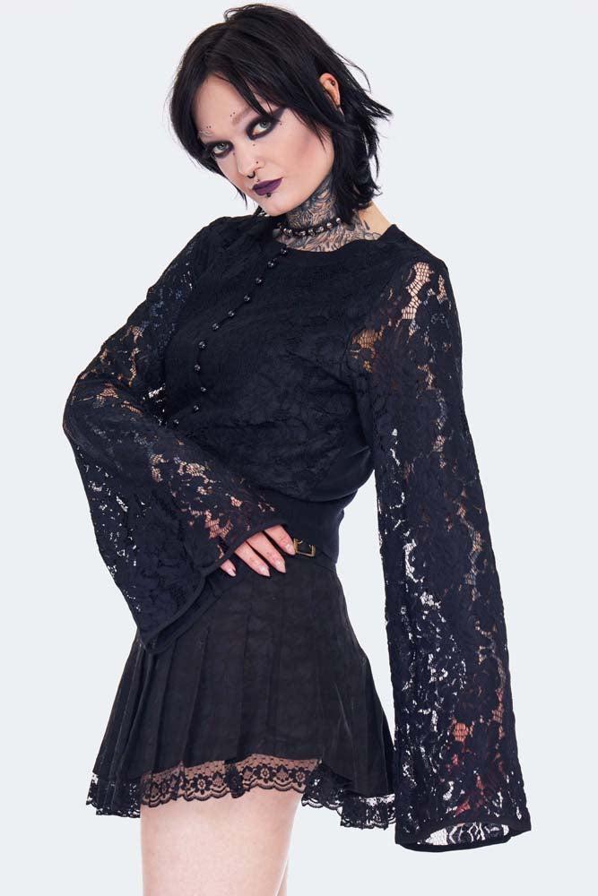 Lace Flare Sleeve Cardigan