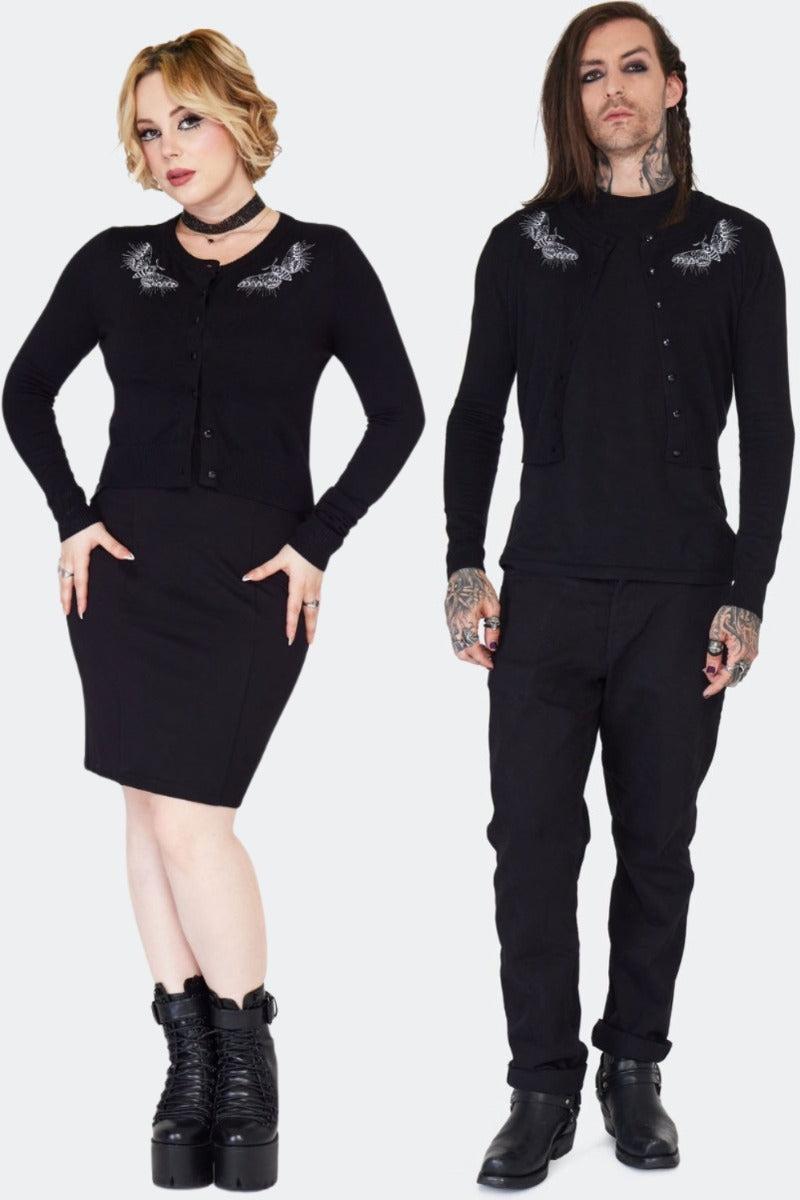 Night Moth Black Cardigan