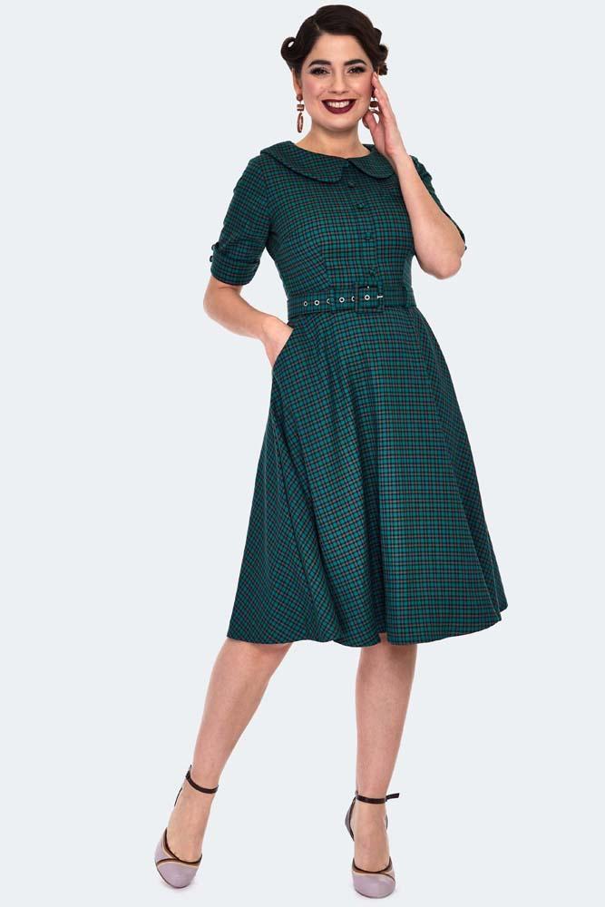 Check Midi Shirt Dress