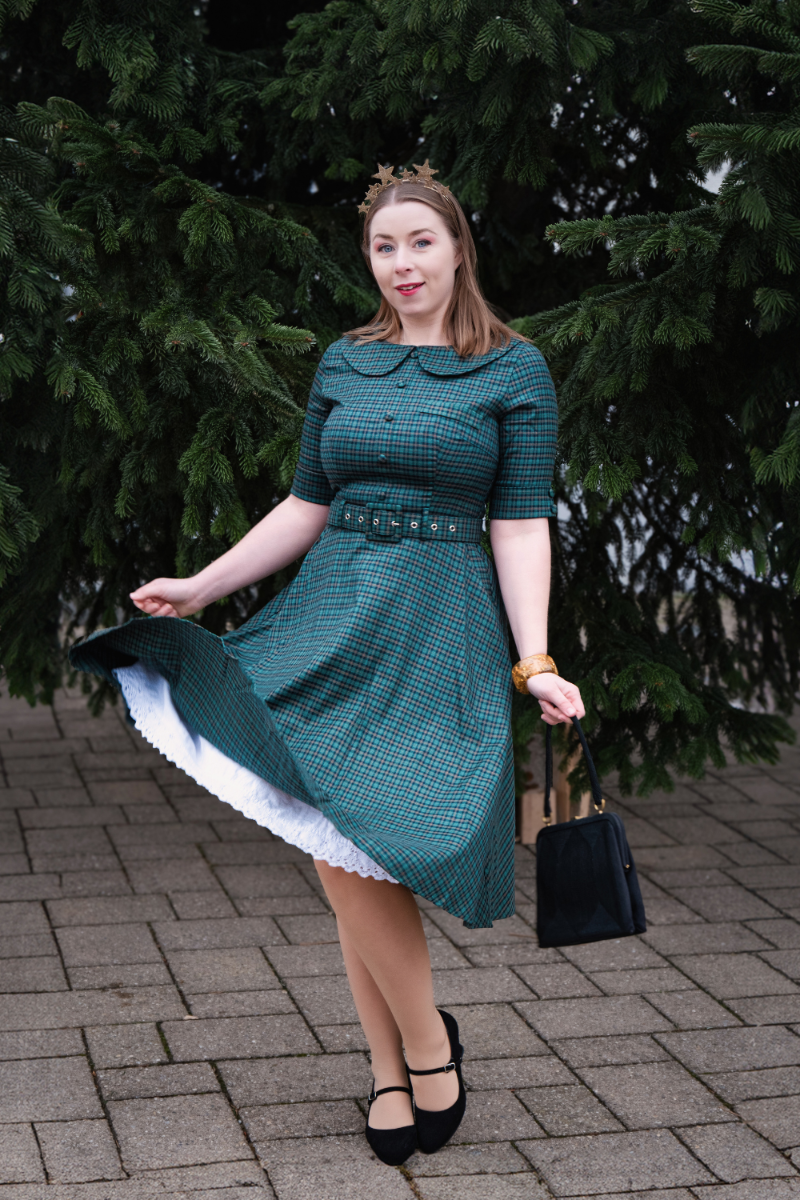 Check Midi Shirt Dress