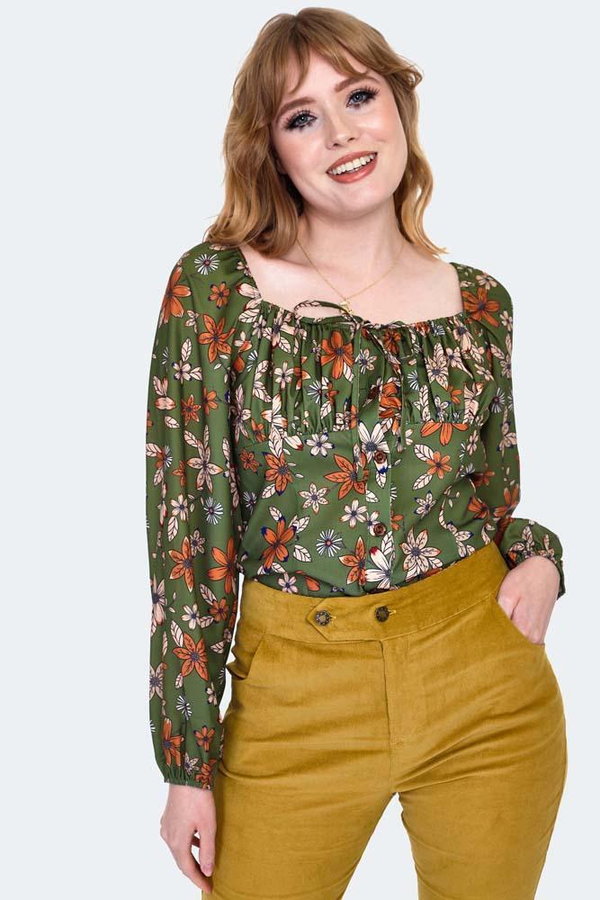 Mustard Corduroy Flare Trousers