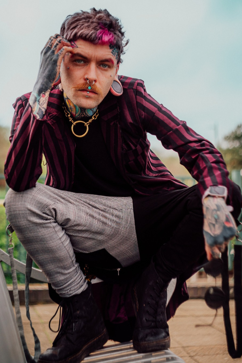 Striped Long Blazer Tailcoat