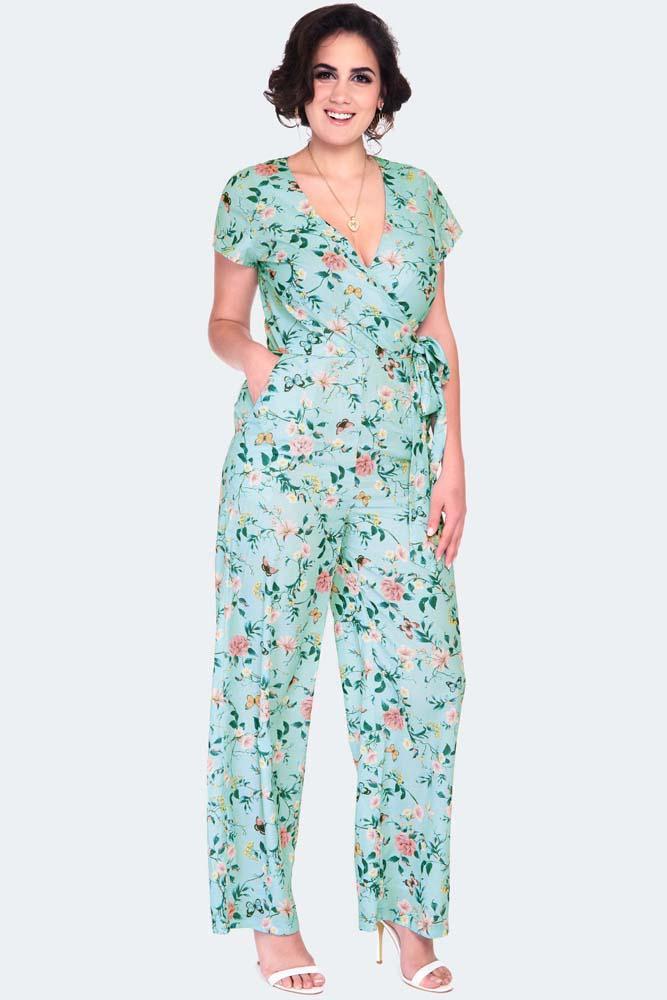 Butterfly V Neck Jumpsuit