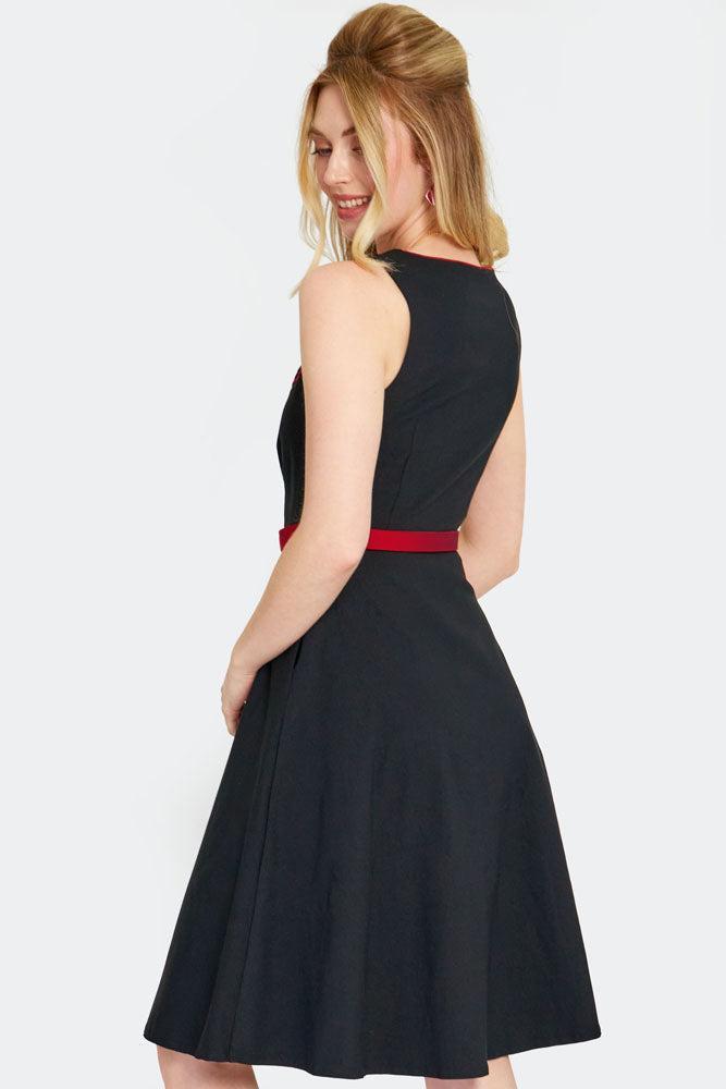 Rose Embroidered Flare Dress