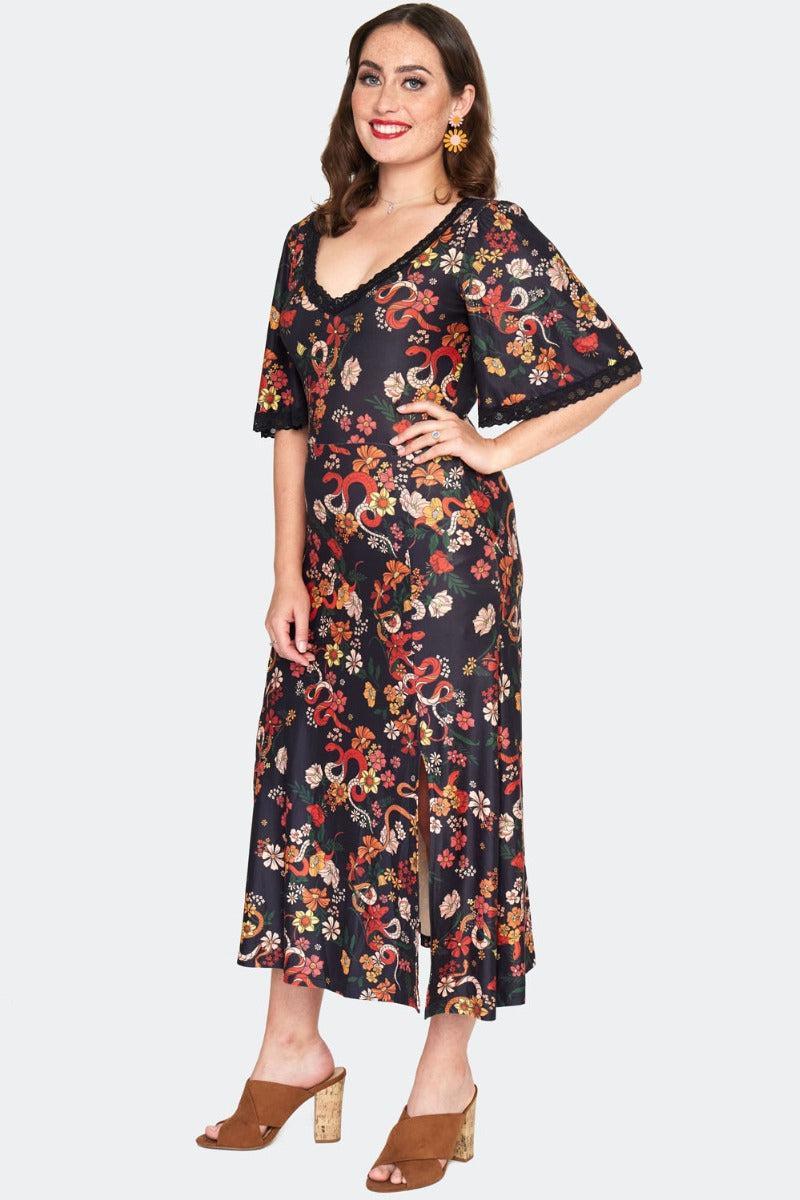 Floral Print Midi Dress