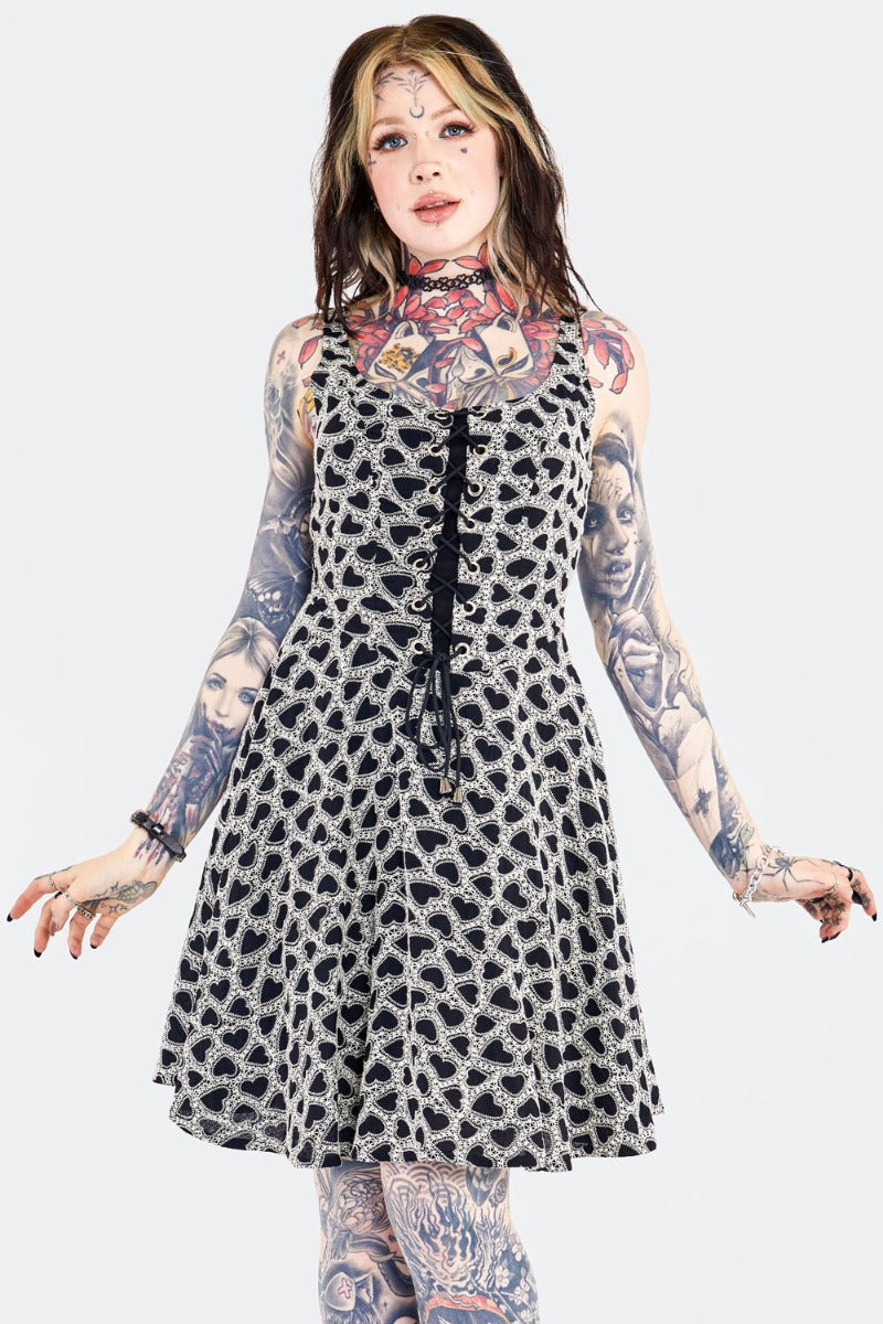 Lace Up Corset Dress