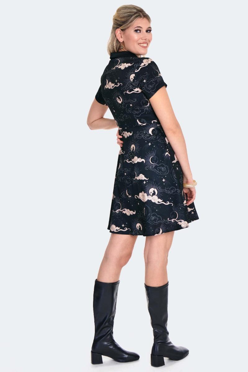 Moon Cat Flare Dress