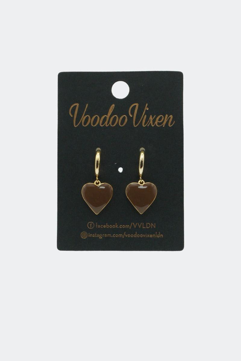 Vintage Heart Drop Earrings