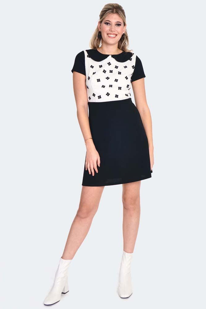 60s Floral Flare Dress