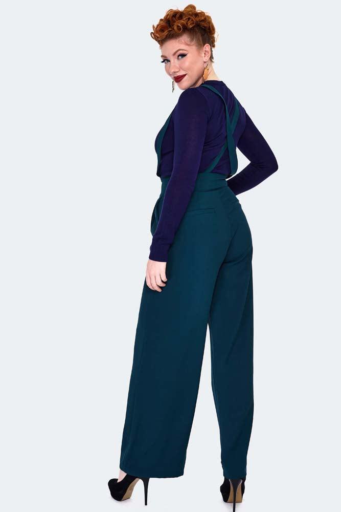 High Waisted Suspender Trousers