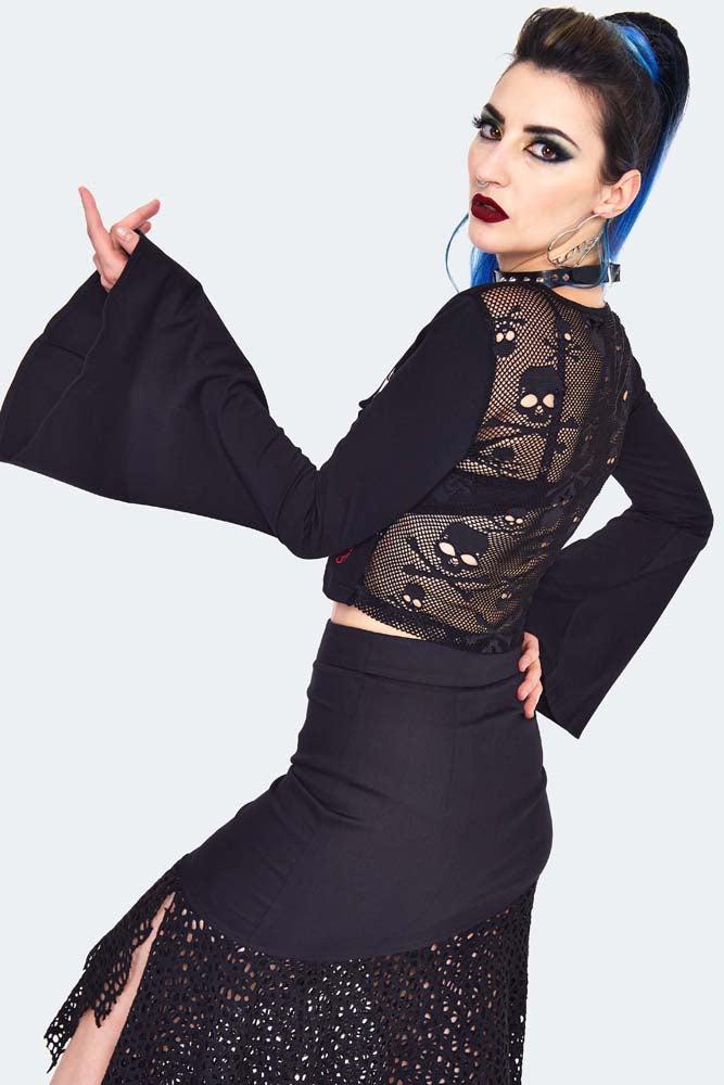 Hail Kitten Flared Sleeve Top