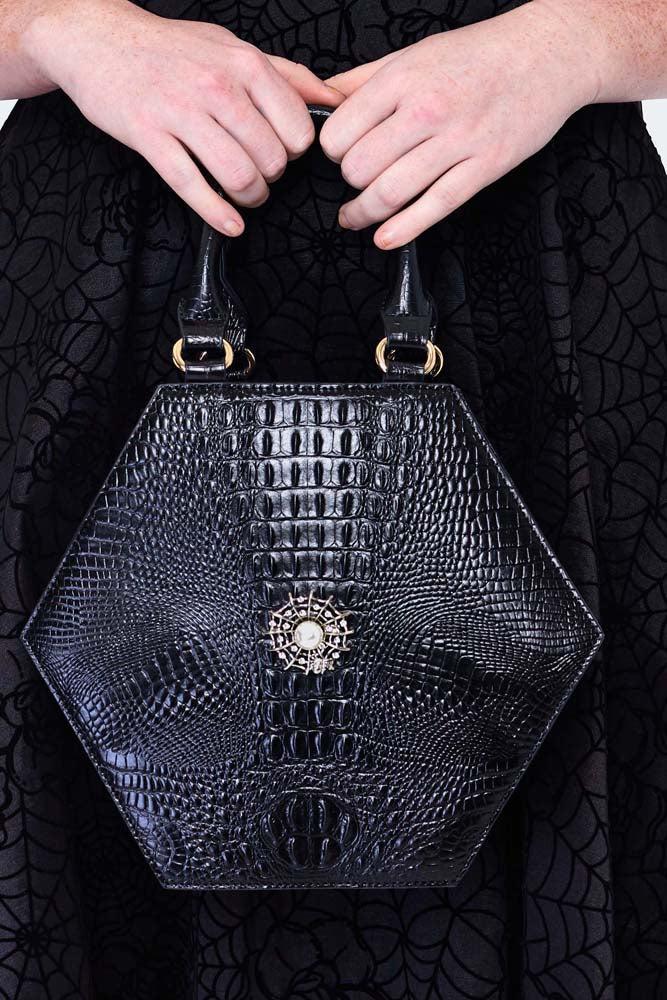 Spiderweb Detail Shoulder Bag