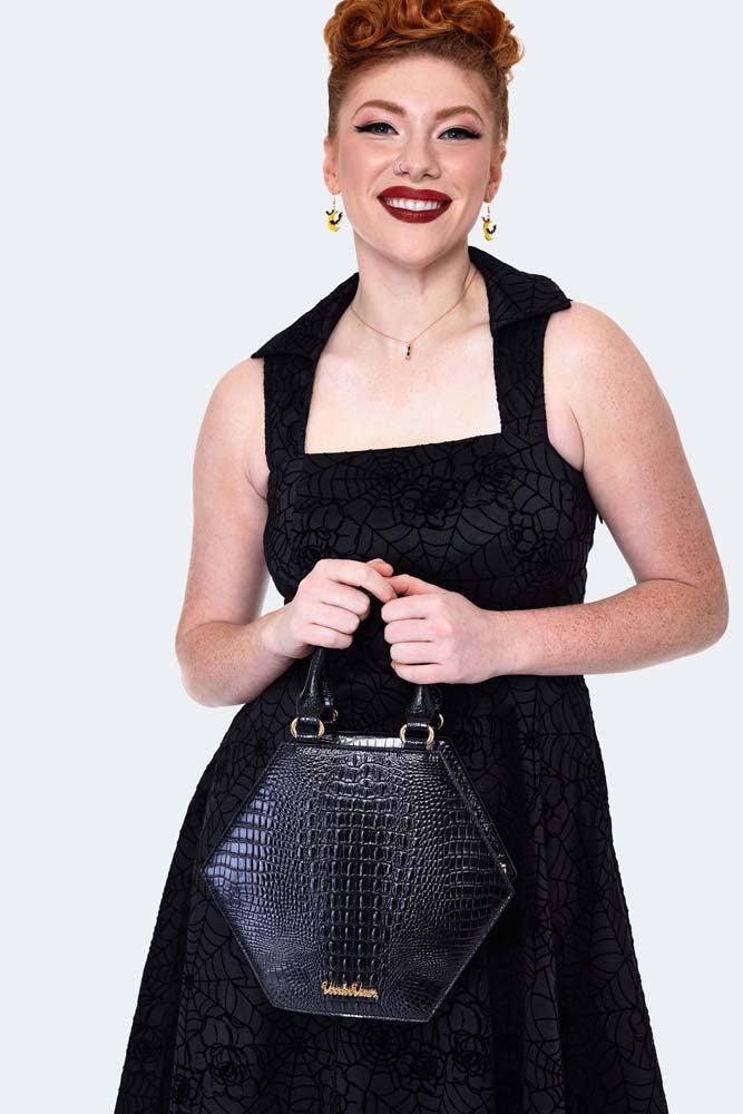 Spiderweb Detail Shoulder Bag