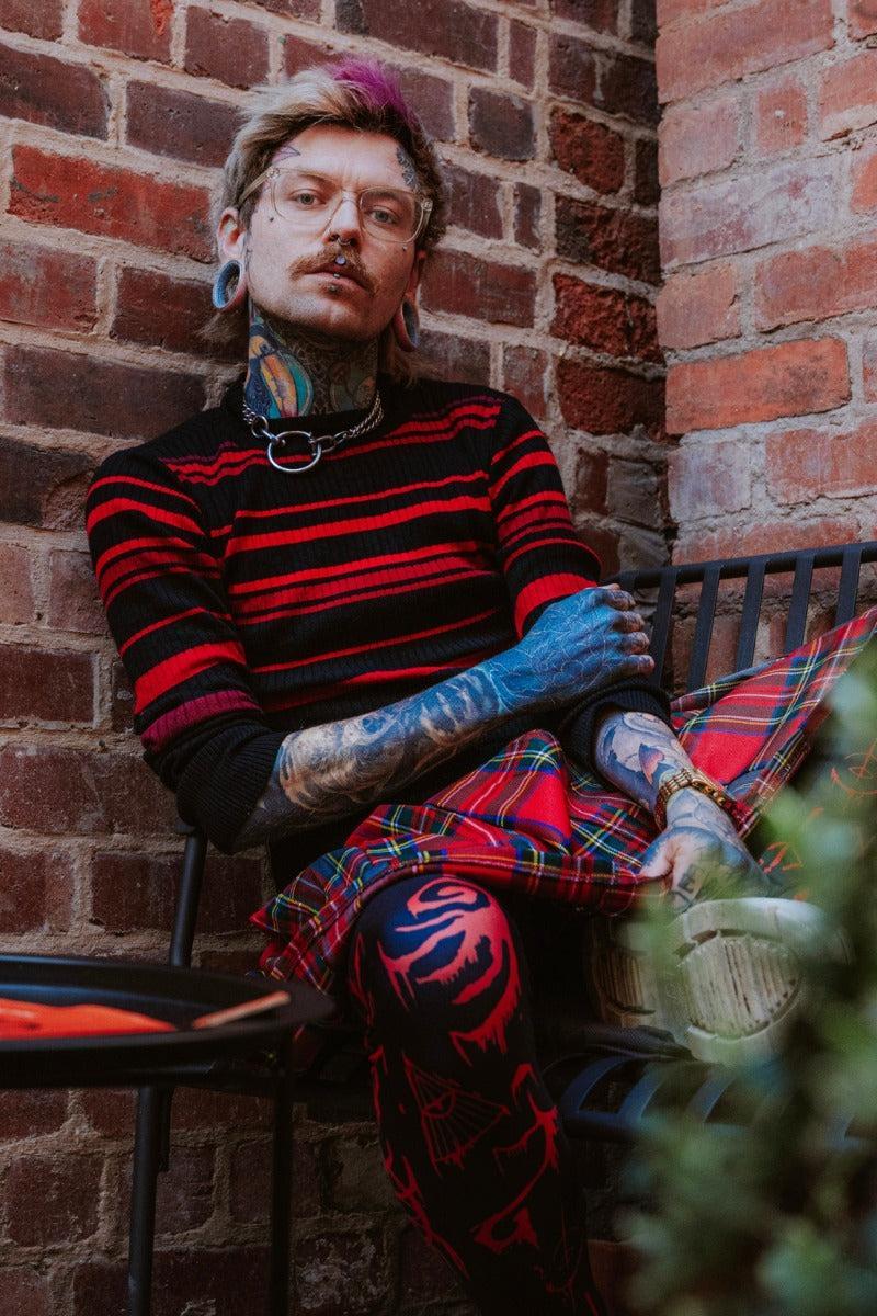 High Neck Striped Jumper