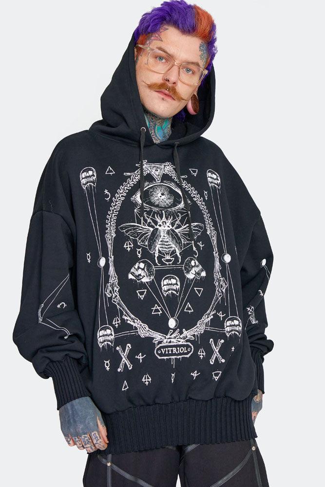 Vitriol Print Oversized Hoodie