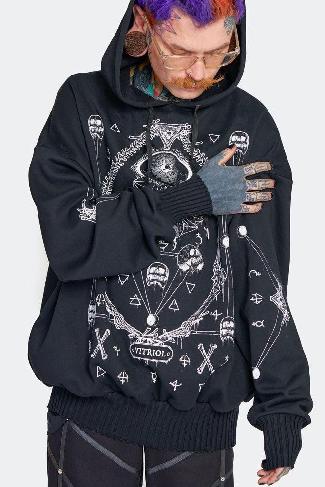 Vitriol Print Oversized Hoodie