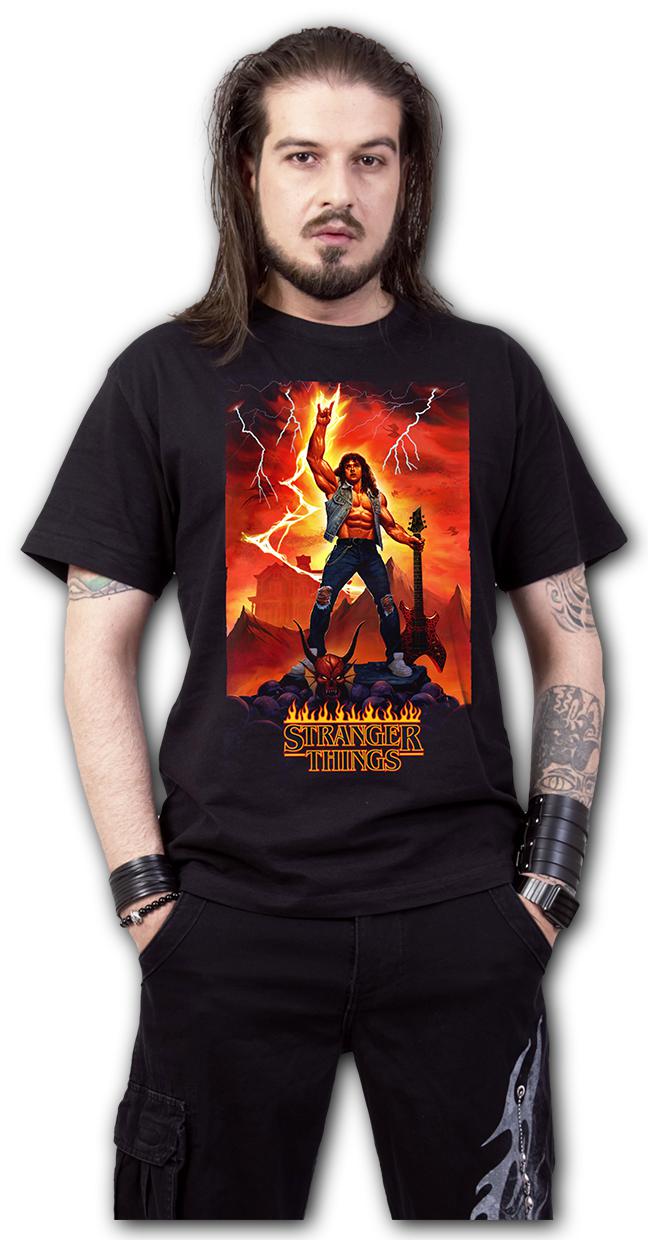 Stranger Things 4 - Eddie Rocks - T-Shirt Black