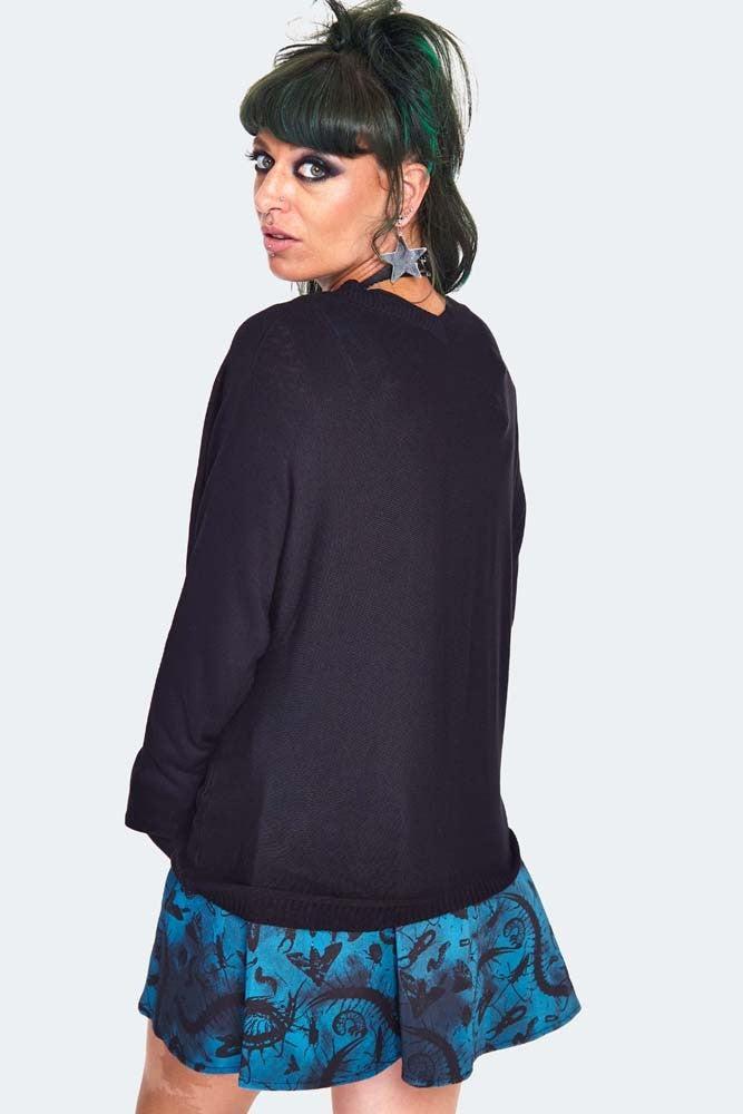 Insect Embroidered Slouchy Cardigan