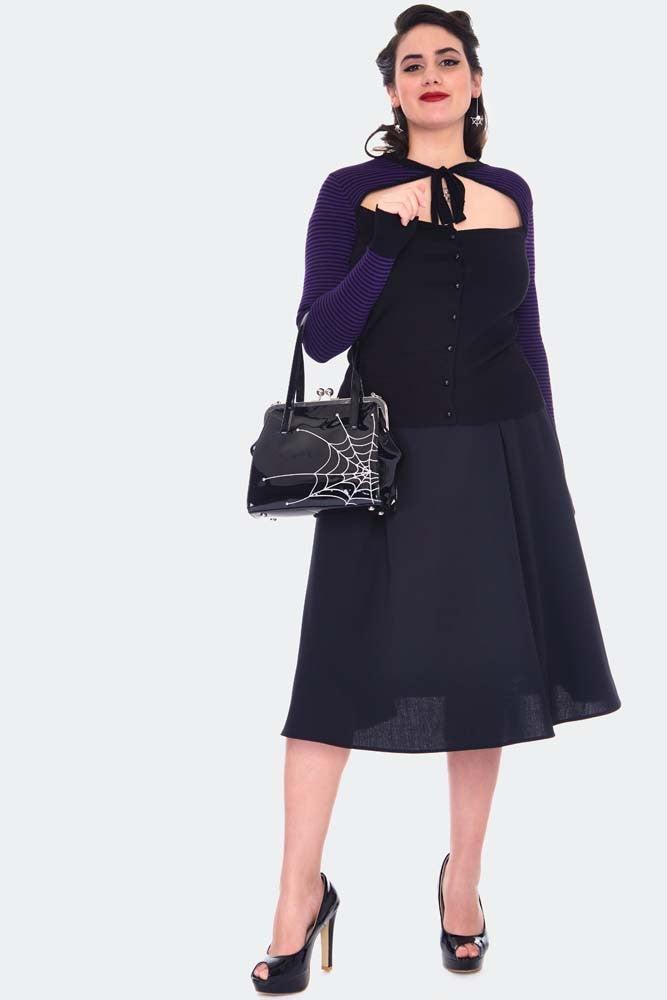 Cut Out Striped Cardigan