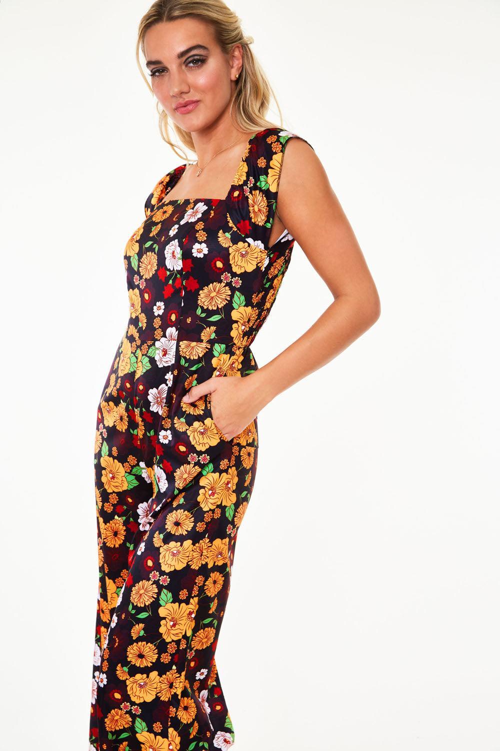 Floral Wide Leg Jumpsuit