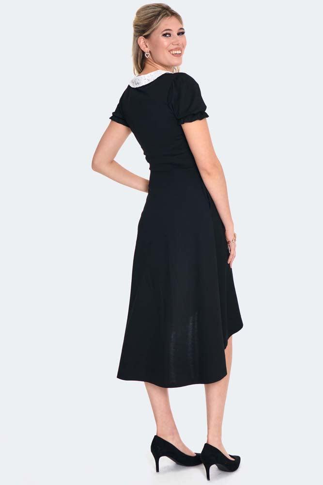 Lace Collar Flare Dress