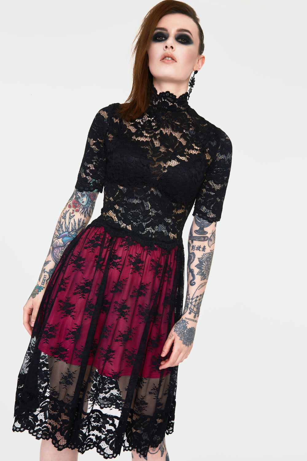 Lost Girl Black Lace Witch Dress
